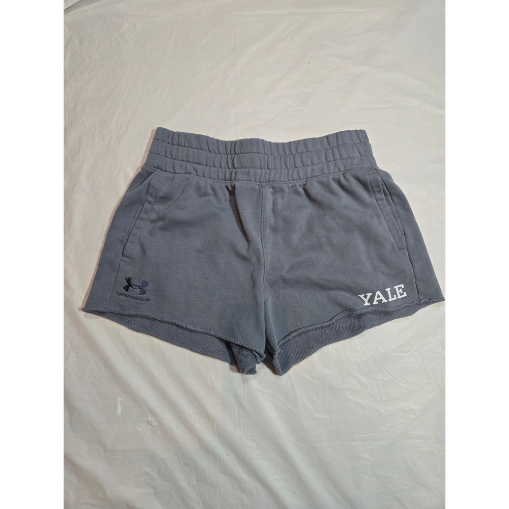 Under Armour Women's L Yale Bulldogs Gray Shorts 2023 Cotton 1378652